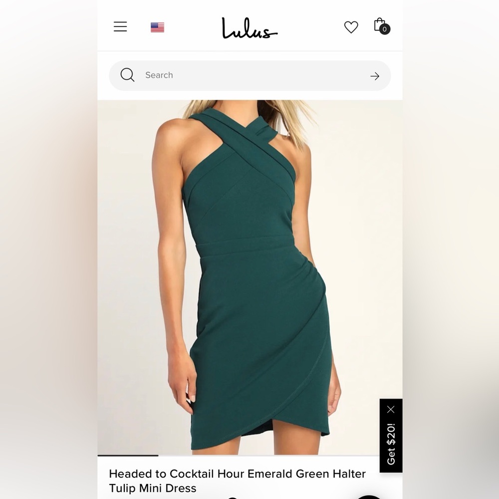 NWT Lulu's Halter Tulip Mini Dress